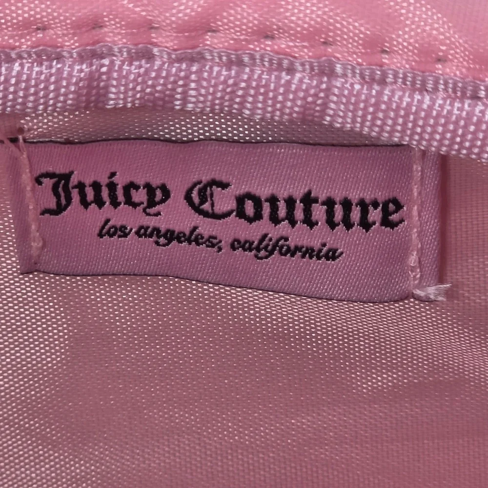 Juicy Couture Velour Cosmetic Bag Turquoise Blue Rhinestone XL Train Case Travel